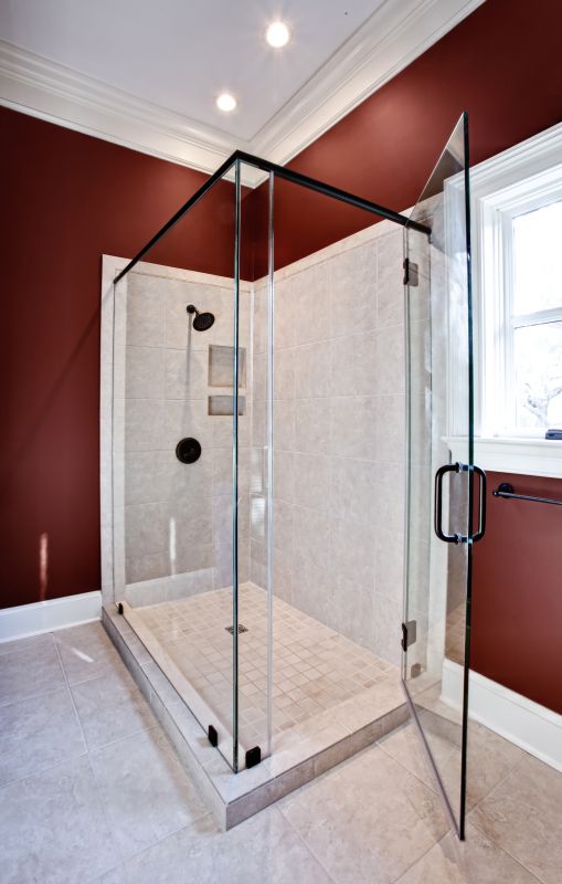 Modern Shower with Frameless Glass